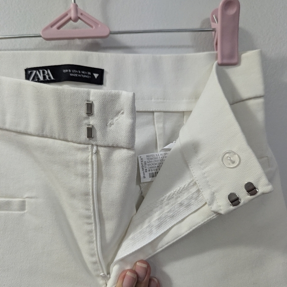 White regular rise wide leg pants Size Small - Picture 5 of 6
